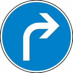 Verkehrszeichen 209-20 Fahrtrichtung rechts